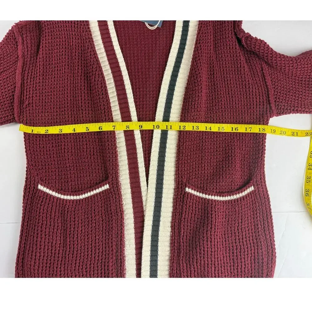 Universal Thread Burgundy Open Front Cardigan - XS - NWT - Picture 5 of 8